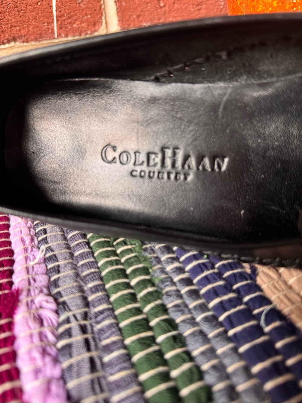 Cole Haan country Black Woven Leather Tassel Loafers - Picture 11 of 11